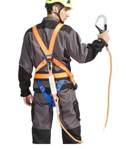 Arnés eléctrico de cuerpo completo Cinturón ajustado de trabajo aéreo de cinco puntos <span class=keywords><strong>correa</strong></span> de rango y cordón de cuerda cinturón de protección contra caídas de poliéster - Product Image 1