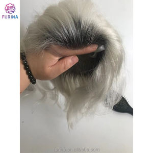 Vente en Gros de Cheveux Blancs Bruts de Qualité Supérieure pour Hommes Postiche en Soie avec Dentelle Frontale pour Homme aux Cheveux Amincissants - Product Image 3
