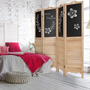 Decorative 4 Panel Chalkboard Panels Indoor <strong>Room</strong> for Bedroom Living <strong>Room</strong> Wood Screen <strong>Room</strong> <strong>Divider</strong> - Product Image 4