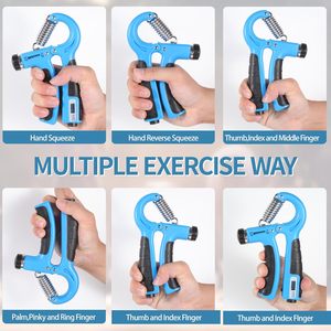 Penguat pegangan tangan menyesuaikan ketahanan dalam 5-60kg, tangan jari lengan bawah rehabilitasi kekuatan pelatih untuk pendaki, atlet - Product Image 3