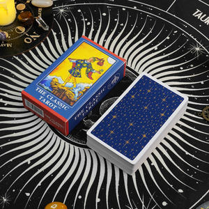 Maßgefertigte Dicke Papierkarten 78 Blaue Smith-Waite Tarotkarten Raider-Waite Tarotkarten - Product Image 1