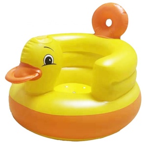 Indoor Outdoor Party Beach Yellow Duck <b>Inflatable</b> Baby Chair Soft PVC Toddler Bath <b>Sofa</b> <b>Inflatable</b> Toys - Product Image 1