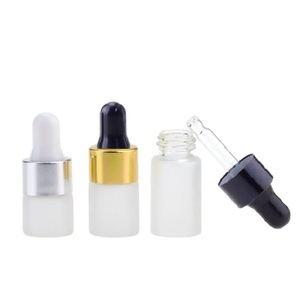 Großhandel 1/2/3ml ätherisches Öl Tropfen Pipetten flasche Kosmetische Serum Tropf flasche Nachfüllbare Milchglas Tropf flasche - Product Image 3