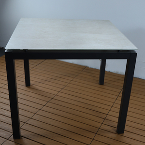 <span class=keywords><strong>Table</strong></span> à manger carrée <span class=keywords><strong>en</strong></span> aluminium <span class=keywords><strong>de</strong></span> haute qualité <span class=keywords><strong>avec</strong></span> mobilier <span class=keywords><strong>de</strong></span> <span class=keywords><strong>jardin</strong></span> <span class=keywords><strong>en</strong></span> verre à effet <span class=keywords><strong>céramique</strong></span> pour l'extérieur - Product Image 3