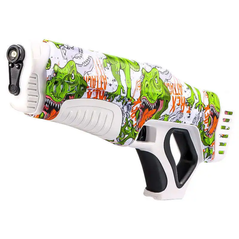 Graffiti boya otomatik çekim su tabancaları oyuncak karikatür dinozor fışkırtma tabancaları oyuncaklar yaz açık su Blaster tabancası oyuncaklar