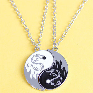 Collar <span class=keywords><strong>de</strong></span> <span class=keywords><strong>Mejores</strong></span> Amigos INS, Juego <span class=keywords><strong>de</strong></span> <span class=keywords><strong>2</strong></span> Piezas, <span class=keywords><strong>para</strong></span> Hombre y Mujer, Colgante <span class=keywords><strong>de</strong></span> Pareja Blanco y Negro, Amor, Tai Chi, Yin Yang, Joyería <span class=keywords><strong>de</strong></span> Buena Amistad, Regalo - Product Image 6