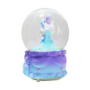 Statue de lapin de dessin animé mignonne <span class=keywords><strong>Globe</strong></span> à eau - Décoration festive faite à la main pour Noël, fête d'hiver, décoration de la maison pour le Nouvel An - Product Image 3