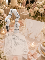 Bras robotisé de dessin automatique avec reconnaissance d'image par IA pour les cadeaux de mariage, les cartes postales et le marketing événementiel
