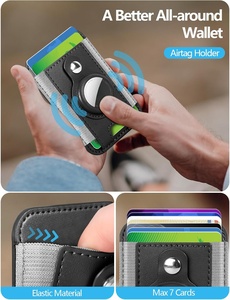 Étui de protection pour <span class=keywords><strong>AirTag</strong></span> compatible MagSafe pour <span class=keywords><strong>iPhone</strong></span> 17/16/15/14/13/<span class=keywords><strong>12</strong></span> Series – Portefeuille magnétique pour <span class=keywords><strong>AirTag</strong></span> - Product Image 5