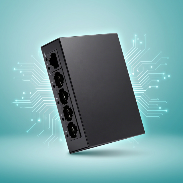 High Quality 5-Port Fast Ethernet 10/100/1000Mbps VLAN with QoS Stackable Full-Duplex 1.8G Ethernet Switch RJ45 Stock