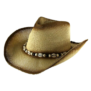 JAKIJAYI Marcas Sombrero Banda personalizada Unisex Sombreros de paja de playa Papel Verano Shell Decoración <span class=keywords><strong>Jazz</strong></span> Sombrero de paja de vaquero - Product Image 2