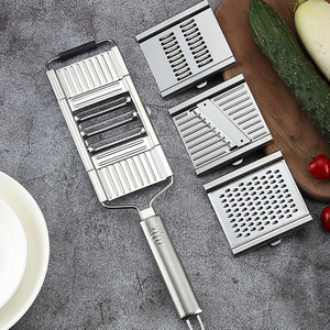 Rebanador Multiusos <span class=keywords><strong>de</strong></span> Frutas y Verduras, <span class=keywords><strong>Rallador</strong></span> Plano Manual <span class=keywords><strong>de</strong></span> Acero Inoxidable, Perfecto para Ensaladas, Calabacín, Zanahorias, Cebollas y Otros Vegetales - Product Image 2