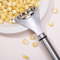 RVS maïs schiller, keuken gadget, maïs kolf snijder, groente keuken accessoire, handmatig
