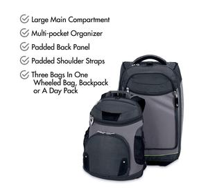 Có thể tháo rời dây kéo Ba lô Xe đẩy xách tay cabin Túi du lịch túi bánh cán hành lý nhỏ Túi Duffel - Product Image 4