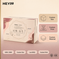 Boîte cadeau rigide beige rose personnalisable avec insert en EVA multi-grilles pour plusieurs capsules et cadeaux de tonifiants santé