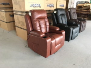 Geeksfaofa muebles ZOY tela diseño moderno Cine en Casa reclinable elevador eléctrico sofá individual con masaje