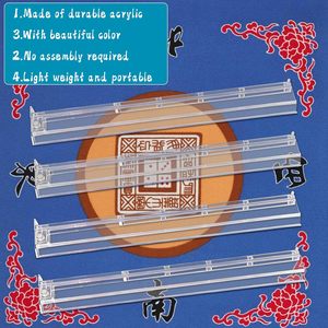 Juego de 4 Piezas de Mahjong Americano Azul, Bolsa, Empujadores, Accesorios de Mesa Plegables Modernos, Almacenamiento Transparente, Hecho en China - Product Image 5