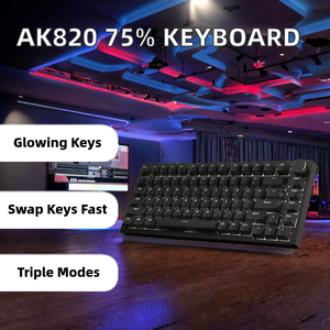 Ajazz AK820 机械键盘 75%布局 热插拔 RGB背光 可编程 USB-C 有线连接 适用于Windows 适合游戏玩家和办公使用 - Product Image 2