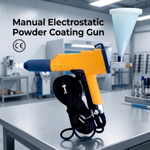 Pistolet de peinture électrostatique manuel anti-colmatage à petite cuve, stable, faible consommation de poudre - Product Image 1