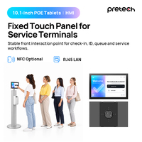 10.1 İnç Duvara Monte Edilebilir NFC'li HMI Tablet, RS485 PoE RJ12 RJ45 24/7 Çalışma, Kart Okuyucu, Ekran, OEM ODM özellikli Katılım Paneli