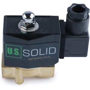 États-Unis Vanne solénoïde électrique en laiton massif de 3/8 po, 12 V CC, normalement fermée, pour air, eau, huile, carburant - Product Image 6