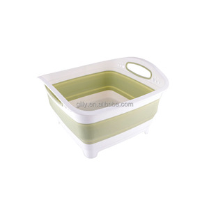 <span class=keywords><strong>Fregadero</strong></span> plegable Dishpan Tina <span class=keywords><strong>cesta</strong></span> de lavandería colador plegable portátil camping vegetal bañera de lavado con Operador de válvula de agua - Product Image 5