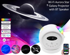 Projecteur Galaxie pour Chambre à Coucher, Projecteur d'Aurores Boréales, Application Intelligente, Veilleuse LED Aurore Boréale pour Cadeaux <span class=keywords><strong>de</strong></span> <span class=keywords><strong>la</strong></span> Saint-Valentin - Product Image 2