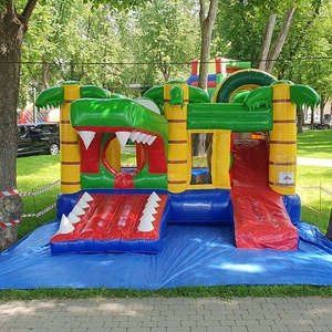 Gorila inflable cocodrilo inflable Combo gorila tobogán Casa de rebote patio trasero alquiler fiesta Pvc Unisex - Product Image 6