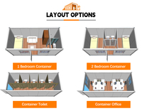 Maison de conteneur pliable de 20 pieds, Philippines, villa, maison mobile, prête à vivre, maisons préfabriquées, mini-maisons