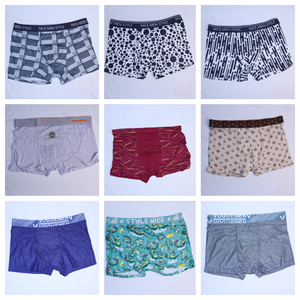 Goedkope heren boxershorts van katoen en ijzijde, diverse stijlen en maten, effen en met print, ondergoed voor mannen - Product Image 4