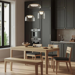 Cbmart אמריקאי מפעל ישיר מותאם אישית תבואה עץ גבוהה לכה קצה מטבח ארון מותרות - Product Image 5