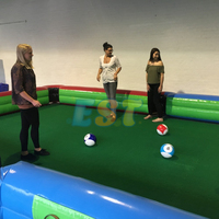 Mesa inflable de Snookball, juegos de billar humanos inflables, construcción de equipos, juegos de arena inflables para adultos