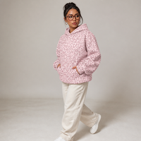 Sweat-shirt à capuche imprimé léopard pour femme Joydressing, manches longues, pull décontracté, haut pour la vente en gros aux boutiques