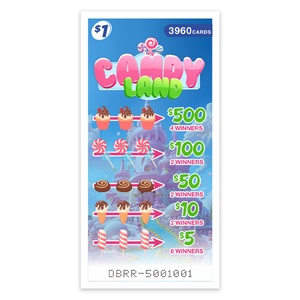 Billets à déchirer à cinq fenêtres, thème bonbons, impression personnalisée, prix d'usine, à vendre - Product Image 2
