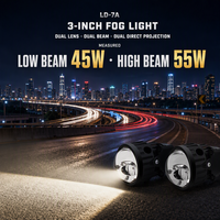 Kit de Rénovation de Phares et Feux Antibrouillard OEM ODM Personnalisé avec Lentille de Projecteur Bi-LED 3 Pouces SFIDA LD-7A, 45W/53W, Vente en Gros Usine
