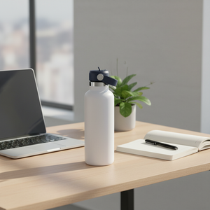 Bouteille d'eau portable en acier inoxydable à isolation sous vide, design moderne personnalisé, avec paille rabattable et poignée, idéale pour le sport, la <span class=keywords><strong>gym</strong></span>, les activités de plein air et les voyages - Product Image 4