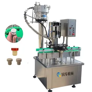 GOFAR Automatic Factory Price 1800~2000b/h T-Cork Capping Machine Glass Bottle Whisky Wine Corking Machine