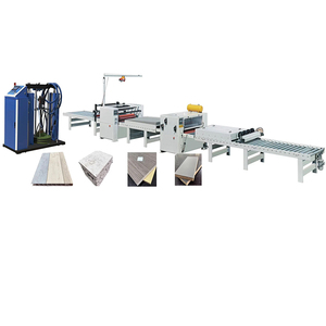 <span class=keywords><strong>CPL</strong></span> HPL Película Laminadora Panal Tablero Mdf Madera Contrachapada Laminado PUR Pegamento de Fusión en Caliente Línea de Máquina Laminada - Product Image 1