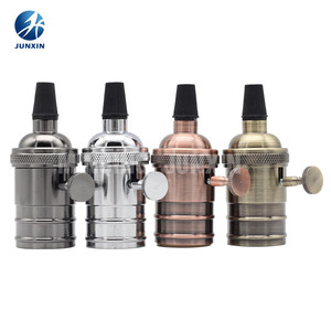 Socle à douille rétro Vintage Edison E27, Vintage, <span class=keywords><strong>pour</strong></span> ampoule Led, supports de <span class=keywords><strong>lampe</strong></span> en aluminium avec suspension E26, porte-<span class=keywords><strong>lampe</strong></span> halogène en métal - Product Image 4