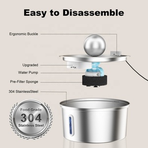 <span class=keywords><strong>3</strong></span>.2L自动猫喷泉USB DC 5v不锈钢宠物饮水机，带静音泵 - Product Image 2