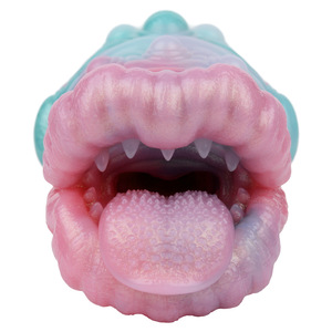 Mixed Color Vaginal Buttock Inverted <strong>Mold</strong> Shaped Soft Liquid Silicone Airplane Cup Cow Genitalia Male Penis Trainer Masturbator - Product Image 2