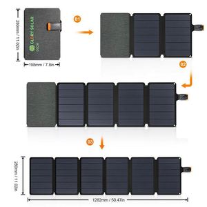 Panneaux solaires monocristallins BSCI 56W pour sac à dos, port de charge, lumière portable, panneaux solaires pliables pour téléphone USB - Product Image 2