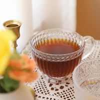 Verres à boire de 16 oz pour le petit-déjeuner, verres à boire, gobelets à eau, gobelets à café glacé, latte, lait, tasse à thé en verre transparent avec couvercle et cuillère