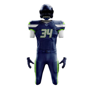 Dernier design d'uniformes de football américain de qualité supérieure, ensembles imprimés sublimés à manches courtes et respirants, fabriqués au Pakistan, prix de gros - Product Image 1