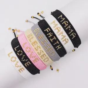 Hot Selling DIY Letter Beaded Woven Bracelet Bohemian MAMA LOVE Trend Bracelet For Women