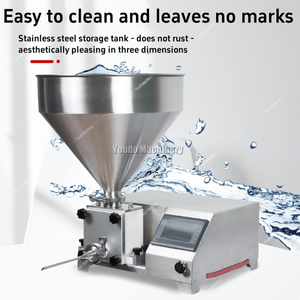 Relleno eléctrico semiautomático de mermelada/Crema para rosquillas y pan, máquina de inyección de pasteles con boquilla ajustable, nueva condición - Product Image 5