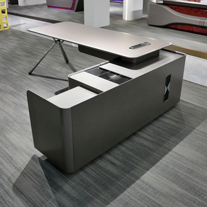 Muebles de Oficina Modernos para CEO, Escritorio de Oficina de Madera MDF, Mesa Ejecutiva en Forma de L para Gerente con Archivador - Product Image 6