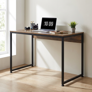 Wholesale Modern Easy Assembly Small Bedroom <strong>Desk</strong> <strong>Rustic</strong> Wooden Top Metal Leg Study Table Writing Computer <strong>Desks</strong> for Home <strong>Office</strong> - Product Image 1