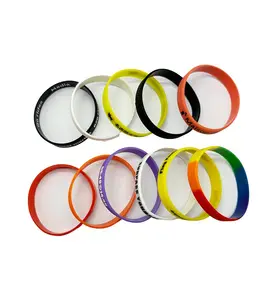 Bracelet de sport personnalisé sans minimum écologique Bracelet personnalisé avec nom Bracelets de fitness réglables en silicone