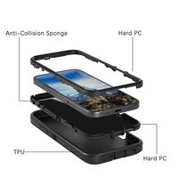 Étui de téléphone antichoc 3-en-1 avec support béquille pour iPhone 16 Plus avec support Defender